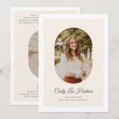 Faire-part Modern Arch High School Photo Graduate (Devant / Derrière)