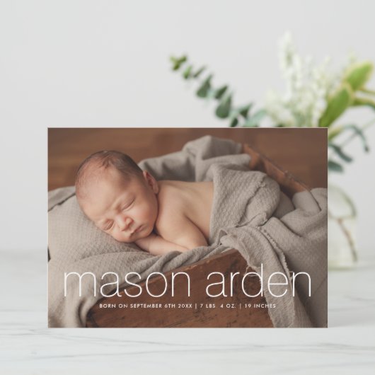 Faire-part Modern baby (Debout devant)