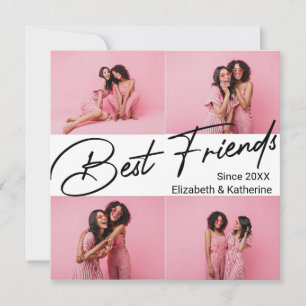 Faire-part Modern Best Friends 4 Photo Collage Cadeau