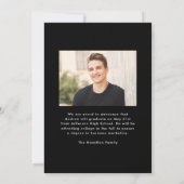 Faire-part Modern Black Frame 2 Photo Graduation (Dos)