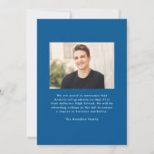 Faire-part Modern Blue Frame 2 Photo Graduation (Dos)