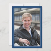 Faire-part Modern Bold Navy Blue Class of 2026 Graduation (Dos)