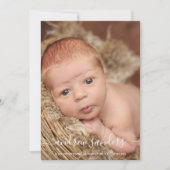 Faire-part Modern Calligraphy Birth of a Baby Boy (Devant)