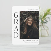 Faire-part Modern Elegant Multi Photo Collage Graduation (Debout devant)