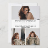 Faire-part Modern Elegant Photo Typography Script Grad Party  (Dos)