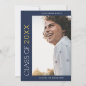 Faire-part Modern Fete Marine Gold 2025 Diplôme photo (Devant)