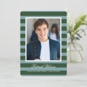 Faire-part Modern Grad graduation announcement card_green (Debout devant)