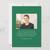 Faire-part Modern Green Frame 2 Photo Graduation (Dos)