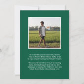 Faire-part Modern Green Masculine Photo Graduation (Dos)
