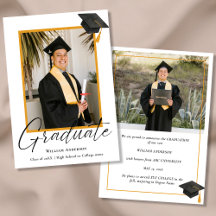 Modern Handwritten Script 2 Photo Graduation