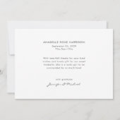 Faire-part Modern Hello Baby Photo Birth Announcement (Dos)