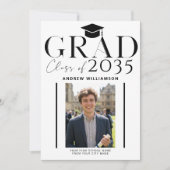 Faire-part Modern high school graduate 2 photo graduation (Devant)