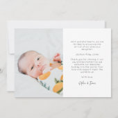 Faire-part Modern It's a Boy Baby Newborn 3 Photo Collage (Dos)