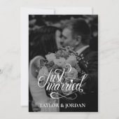 Faire-part Modern Just Married Photo Custom Wedding Thank You (Devant)