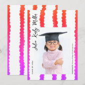 Faire-part Modern Kindergarten Photo Class of 2026 Graduation (Devant / Derrière)