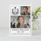 Faire-part Modern Laurels 3 Photo Class of 2026 Graduation  (Debout devant)