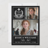 Faire-part Modern Laurels 3 Photo Class of 2026 Graduation (Devant)