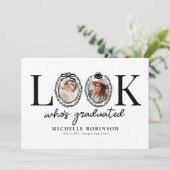 Faire-part Modern Look Whos Graduated Photo (Debout devant)