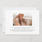 Faire-part Modern Look Whos Graduated Photo (Dos)