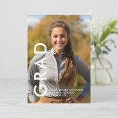 Faire-part Modern Minimal Bold Grad  (Debout devant)