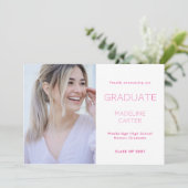 Faire-part Modern Minimal Photo Graduation Announcement (Debout devant)