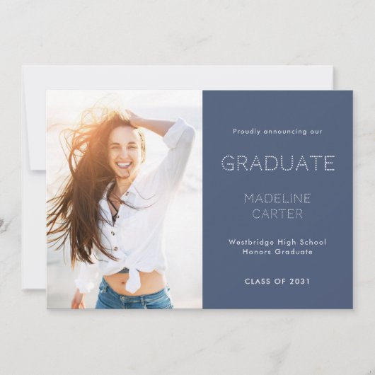 Faire-part Modern Minimal Photo Graduation Announcement (Devant)