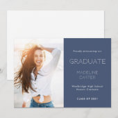 Faire-part Modern Minimal Photo Graduation Announcement (Devant / Derrière)