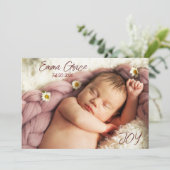 Faire-part Modern Minimal Two Photo Birth Announcement (Debout devant)