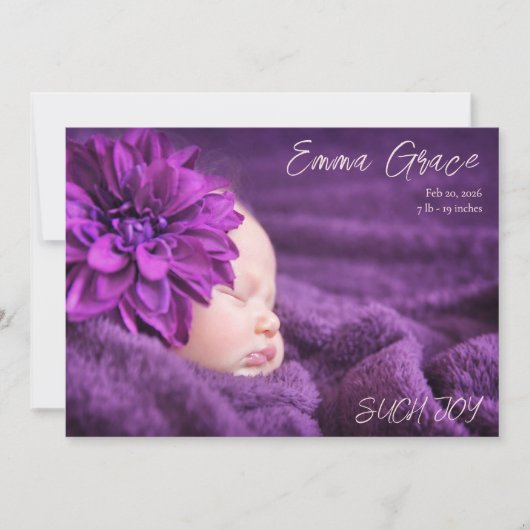 Faire-part Modern Minimal Two Photo Birth Announcement (Devant)