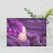 Faire-part Modern Minimal Two Photo Birth Announcement (Debout devant)