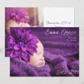 Faire-part Modern Minimal Two Photo Birth Announcement (Devant / Derrière)