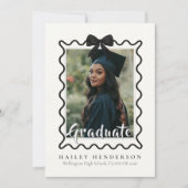 Faire-part Modern Minimalist Bow Frame Graduation Photo (Devant)
