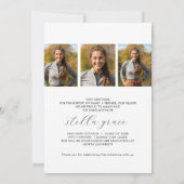 Faire-part Modern Minimalist Script Photo Graduation (Dos)