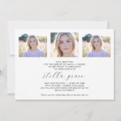 Faire-part Modern Minimalist Script Photo Graduation (Dos)