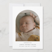 Faire-part Modern Minimalistic 4-Photo Arch Baby Birth (Devant)