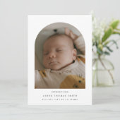 Faire-part Modern Minimalistic 4-Photo Arch Baby Birth (Debout devant)