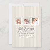 Faire-part Modern Monogram Photo Birth Announcement (Dos)