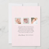 Faire-part Modern Monogram Photo Birth Announcement (Dos)