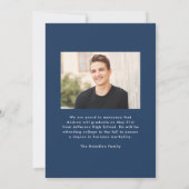 Faire-part Modern Navy Frame 2 Photo Graduation (Dos)