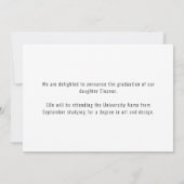 Faire-part Modern Peace Out 2 Photo 2022 Graduation Pink (Dos)