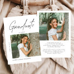 Faire-part Modern Photo High School Graduation Announcement<br><div class="desc">Celebrate this unforgettable milestone with a Modern Photo High School Graduation Announcement designed to showcase your graduate’s proud achievement. Featuring a clean minimalist layout and stylish modern typography, this announcement highlights a favorite senior photo while sharing graduation details with family and friends. Perfect for announcing a high school graduation, senior...</div>