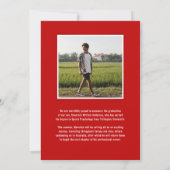Faire-part Modern Red Masculine Photo Graduation (Dos)