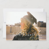 Faire-part Modern Script 8 Photo Collage Simple Graduation (Devant)