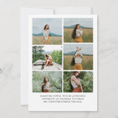 Faire-part Modern Script Graduate 10 Photo Collage Graduation (Dos)