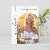 Faire-part Modern Script Photo Arch Graduation Announcement (Debout devant)