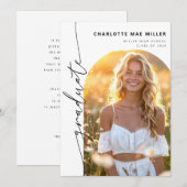 Faire-part Modern Script Photo Arch Graduation Announcement (Devant / Derrière)