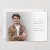 Faire-part Modern Senior Grad Photo Master Graduation (Dos)