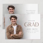 Faire-part Modern Senior Grad Photo Master Graduation (Devant / Derrière)
