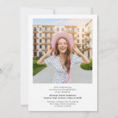 Faire-part Modern Simple Graduate 2 Photo Graduation (Dos)