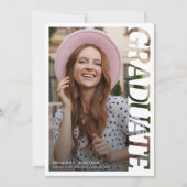 Faire-part Modern Simple Graduate 4 Photo Collage Graduation  (Devant)